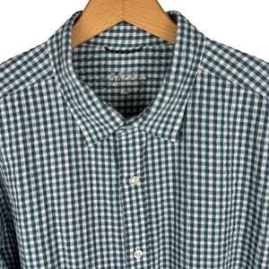 Vineyard Vines OTG On-The-Go Performance Shirt Mens XXL Gingham Seersucker Green